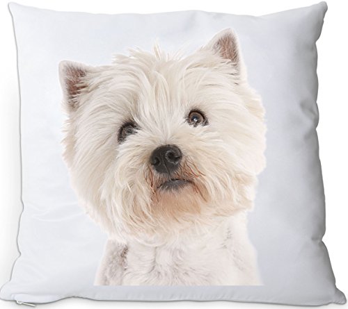 Nanyuk +++ West Highland White Terrier - Kissenbezug Kissenhülle | Pillow CASE/Kussensloop - Westie 05 von Nanyuk