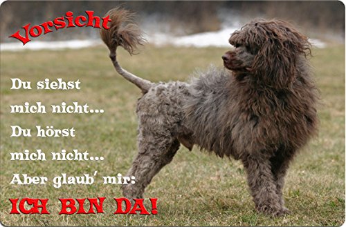 Nanyuk +++ Portugiesischer WASSERHUND - Metall Warnschild Schild Hundeschild Sign - PGW 02 T2 von Nanyuk