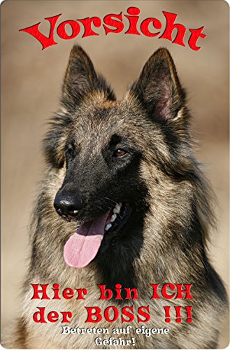 +++ TERVUEREN Belgischer Schäferhund - Metall WARNSCHILD Schild Hundeschild Sign - TRV 10 T7 von dakomyo