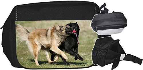 Nanyuk +++ TERVUEREN & Groenendael Belgischer Schäferhund - GÜRTELTASCHE Bauchtasche Futterbeutel HÜFTTASCHE Tasche - BLS 01 von Nanyuk