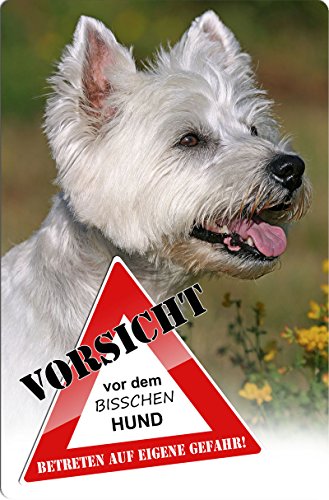 +++ WEST HIGHLAND WHITE Terrier - Metall WARNSCHILD Schild Hundeschild Sign - WESTIE 06 T3 von Nanyuk