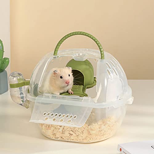 Transparenter Hamster käfig, Hamster Zweig Maus tragbar atmungsaktiv Außen käfig Kleine Haustier-Nest-Träger-Käfige für Haustiere Grün 29cm x 20cm x 18cm/11,42 "x 7,87" x 7,09" von Napacoh