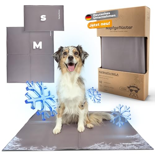 Napfgeflüster® - NALA Kühlmatte für Hunde Selbst Kühlende Hundematte Sommer Kühlkissen hundematte für Zuhause Unterwegs oder im Auto Größe (M) von Napfgeflüster