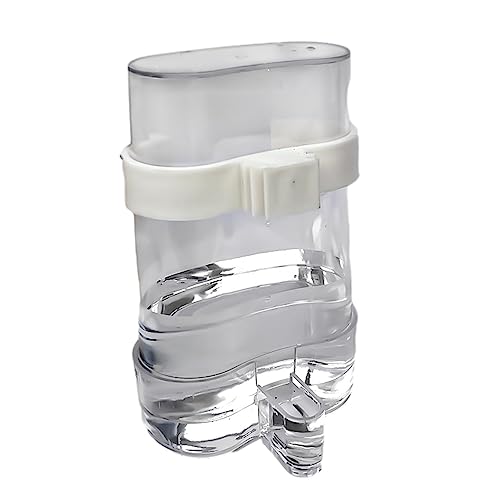 Automatischer Vogel-Wasserspender, 200 ml, Vogelkäfig-Tränke, auslaufsicherer Vogel-Wasserspender, Fenster-Vogel-Wasserspender mit robustem Hängeclip, Vogelfutter-Wassernapf für Papageien, Finken von Naqqios