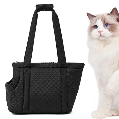 Hundehandtasche – Handtasche für Haustiere | Hundetragetasche aus Baumwolle, kleine Handtasche für Katzen, tragbare Wintertaschen, Tragetasche für Hunde, leicht zu transportieren von Naqqios