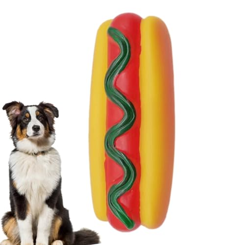 Interaktives Kauspielzeug Für Hunde – Quietschendes Hundespielzeug Für Kleine Hunde | Bissfestes Stimmspielzeug In Hot-Dog-Form, Hundekauspielzeug, Robustes Hundespielzeug, Für Kleine, Mittlere Und Gr von Naqqios