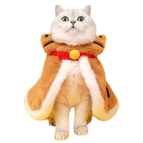 Katzen-Tiger-Kostüm – Haustier-Tiger-Kostüm mit Kapuze, Haustier-Tiger-Kostüm | Tiger-Halloween-Kostüm, Katzen-Hoodies, Löwenmähne-Kostüm von Naqqios