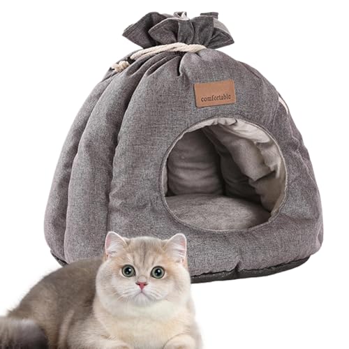 Katzenhöhlenbett – Waschbarer Katzenschlafsack, Katzenkuschelsack | Katzenschlafsack, waschbarer, selbstwärmender Katzenbett-Kuschelsack von Naqqios