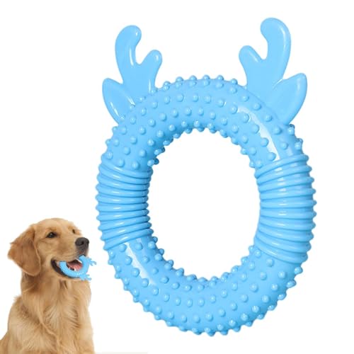 Kauspielzeug für Welpen, robustes Hundespielzeug - Unzerstörbares Quietschspielzeug für Hunde,Beißring für Welpen, Hundeball, lebensmittelechte Beißringe für alle Hunde, Zähne putzen, trainieren, spie von Naqqios