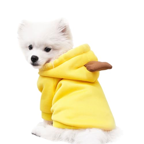 Naqqios Hunde-Kapuzenpullover für kleine Hunde – plus Samt-Kapuzenpullover für Hunde, warme Haustierkleidung, trendiger Hundemantel, modische Hundekleidung für Hunde, Welpen, Spaziergänge von Naqqios