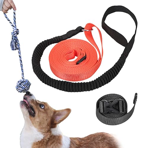 Naqqios Seilspielzeug für Hunde | Lustiges Hundespielzeug mit Ball Baumzerrer Hundespielzeug | Hundespielzeug zum Ziehen, Outdoor-Hundespielzeug, Hundebaum-Zerrspielzeug für Outdoor-Sportarten, von Naqqios