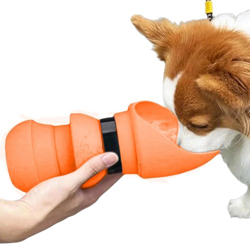 Wasserflasche für Hunde, Reise Futterspender Hundeflasche, Hund Trinkflasche Faltbare Futterbehälter, Hund Wasserspender für Katzen Hunde Spaziergang, Camping, Reisen von Naqqios