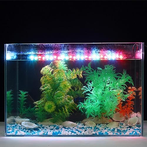 Aquariumlicht, Aquariumlicht, Tauchbare LED-Leuchten, Vollspektrum-Aquariumlicht mit Hochhellem LED-Chip für Süß- und Meerwasseraquarien (18 LEDs-EU) von Naroote