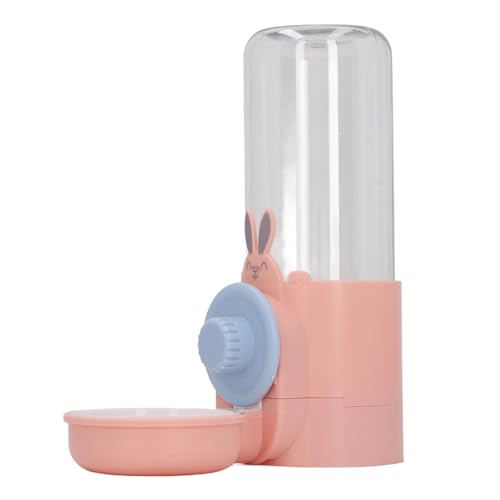 Automatischer Wasserspender für Haustiere, 500 Ml, Großes Fassungsvermögen, Breite Anwendung, Automatische Befüllung, Hängender Käfig, Wasserspender für Hunde und Katzen (PINK) von Naroote