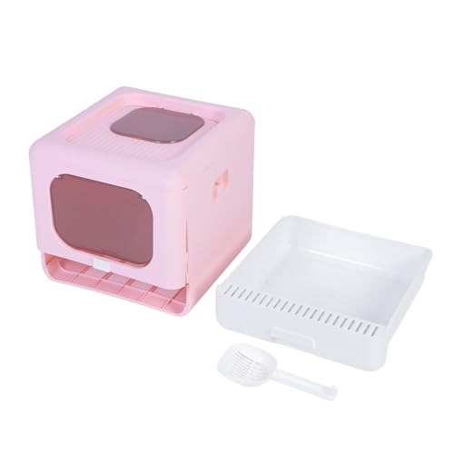 Große Katzenratschachtel, Kitty Müllbox Platz Sparen Pp Robust für Home (Rose) von Naroote