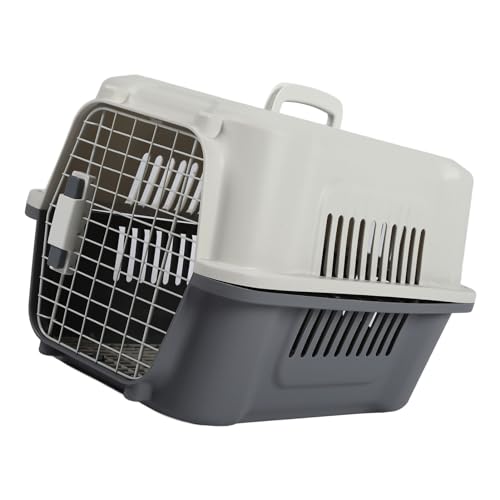 Hartschalen-Katzentransportbox, Belüftete Transportbox für Haustiere, Leicht zu Reinigen, Faltbarer Griff Oben, Viel Platz, Robust für Kleine Hunde von Naroote