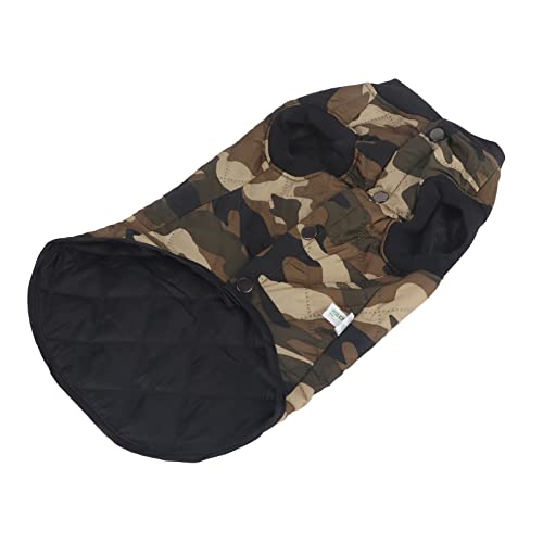 Hundemantel, Lockerer Hundemantel bei Kaltem Wetter, ärmelloser Camouflage-Druck für Spitz für den Außenbereich (L) von Naroote