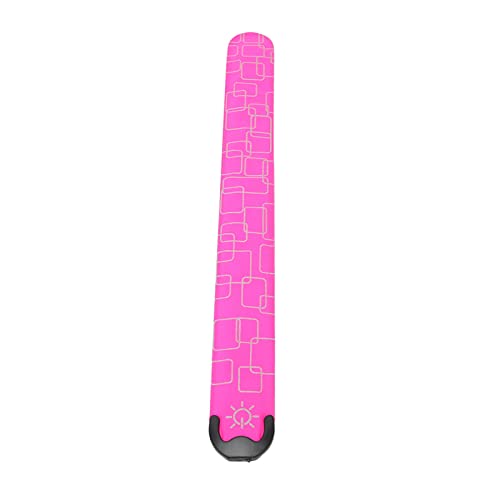 Leuchtendes Armband, USB-Aufladung. Einfache Bedienung. Erhöht die Erkennung. Leichtes Sicherheitsarmband. LED-Beleuchtung. Weiches Stück Stahl für das Laufen Im Freien (PINK) von Naroote