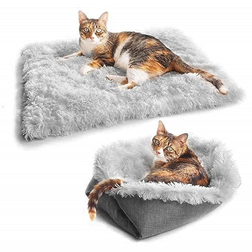 Naroote Hundebett, Katzenbett, Mittelgroßes Hundebett für Katzen und Hundekissen, mit Bequemer Polsterung, Bett für Katzen oder Kleine Hunde (Grey) von Naroote