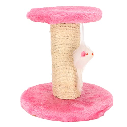 Naroote Katzenkratzhalter, 2-lagige Weiche Katzenkrallen Zum Zerkleinern von Dekorativem Plüsch für Katzen Im Innenbereich (Rosa) von Naroote