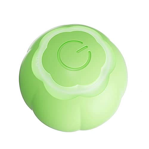 Naroote Smart Cat Toy Ball, Peppy Pet Ball Eingebaute Lithiumbatterie Automatische Unregelmäßige Bewegung für Haustierbedarf (Gras-Grün) von Naroote