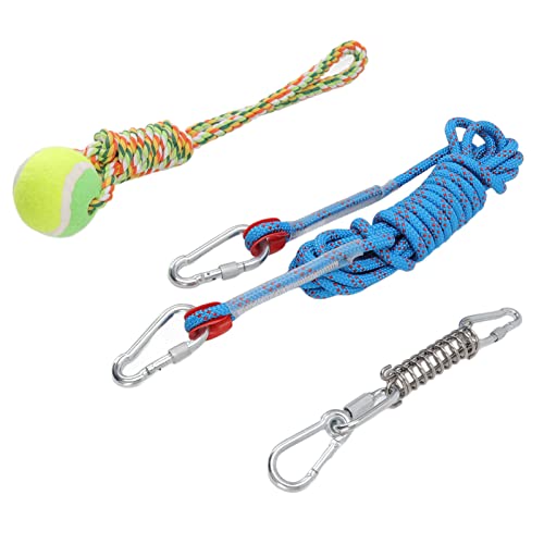 Naroote Tether Tug Outdoor-Hundespielzeug, Hundeseil-Spielzeug, Interaktives Hunde-Schleppspielzeug mit Metallfedersatz, Federstange, Hund, Outdoor-Bungee-Hängespielzeug, von Naroote