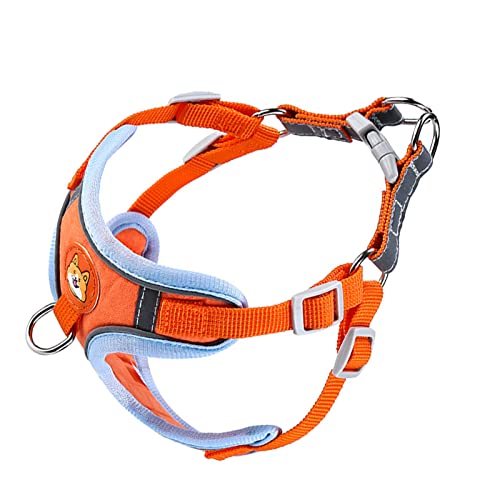 Pet Harness Leash, Bequem, Atmungsaktiv, Verstellbar, Leicht zu Tragen, Verschleißfest, Hundeweste, Leine, Sicherheitsschnalle für Hunde Zum Gehen auf Reisen (M) von Naroote