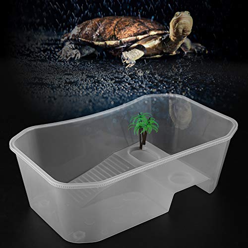 Schildkröten-Baking-Plattform, Schildkröten-Dock mit Basking-Plattform Kunststoff-Schildkröten-Aufzuchtbox Schildkröten-Lebensraum für Schildkröten-Reptilien (White) von Naroote