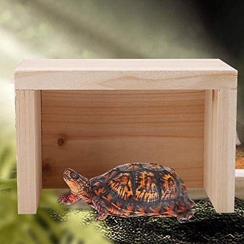 Schildkrötengehege, Aquariumhöhle, Schildkrötenversteck, Hölzernes Schildkrötenversteck, Schildkrötenlebensraum, Schildkrötenversteck, Schildkröten-Kletterbox für Reptilien von Naroote