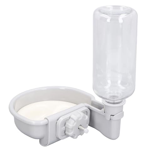 Schwerkraft-Haustiertränke, 480 Ml, Abnehmbare und Verstellbare Wasserstation, Zuverlässig und Robust für Haustiere (Gray) von Naroote