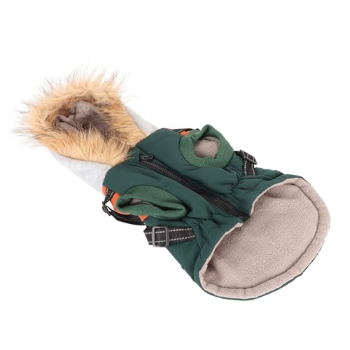 Warme Hundejacke, Bequemer, Atmungsaktiver, Reflektierender Hunde-Schneeanzug mit Kapuze für den Herbst (L) von Naroote