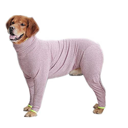 Haustier-Kleidung, Overall für große Hunde, 4 Beine, langärmelig, Schlafanzug für große Hunde (11XL, Pink) von NashaFeiLi