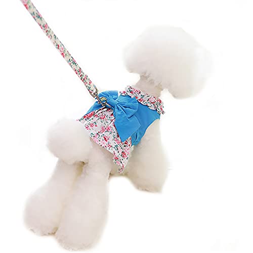 Haustier-Kleidung für Hunde, Prinzessinnenkleid, Tutu-Rock mit Schleife, für kleine und mittelgroße Hunde (S, blau) von NashaFeiLi