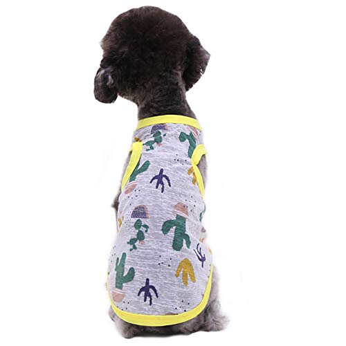 Haustierkleidung, Hunde-Shirt, Katzen-Weste, Sonnenschutzmittel, cooles Kostüm für Welpen, kleine, mittelgroße Hunde (S, Kaktus) von NashaFeiLi