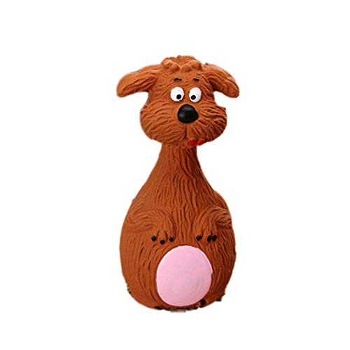 Quietschspielzeug für Hunde, interaktiv, gefüllt, Kauspielzeug für kleine, mittelgroße und große Hunde, Braun, 3 Stück von NashaFeiLi