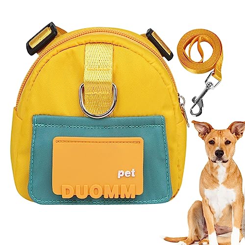 Nasoalne Rucksack für Hunde zum Tragen | Mini-Hunderucksack | Schultasche für Welpen, wasserdichter Twill-Stoff, verbreitertes seidiges Gurtband, Doppel-D-Ring-Design für Samojeden, Shiba Inu, Golden von Nasoalne