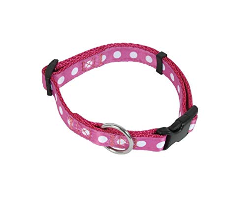 Halsband Dotty 10mm x 20-35cm Pink, Halsbänder, Halsbänder, Leinen, Geschirre Und Headhalters, Handmaded In Europa von Natalis