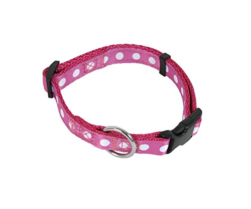 Halsband Dotty 15mm x 30-50cm Rosa, Halsbänder, Halsbänder, Leinen, Geschirre Und Headhalters, Handmaded In Europa von Natalis