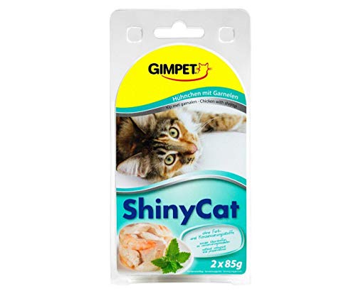 ShinyCat zinn Garnelen + 2x70g Huhn, ShinyCat Dosen Katzen von Natalis