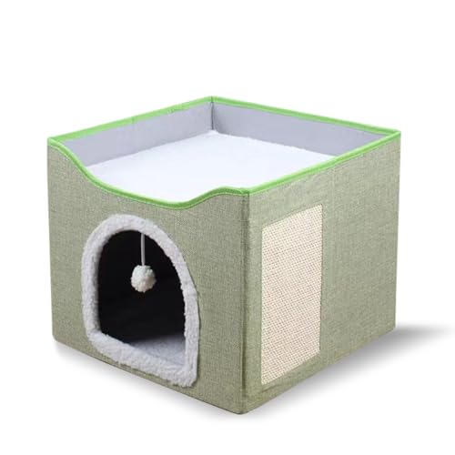 Kitty Shelter for Pets cat Houses for Indoor Cats to Stay Bedsure for Indoor Cat Cave for Pet Foldable Cat Hideaway, 39 x 39 x 38 cm, Grey (3) von Natazo