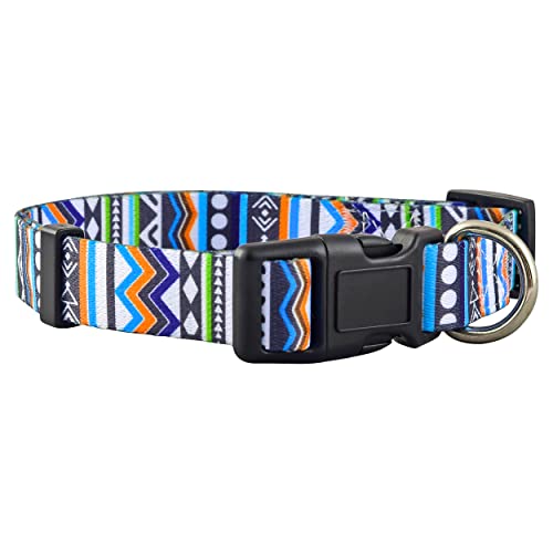 Native Pup Azteken Hund collar- Tribal Hund collar- Designer-Halsband, Medium, grün / schwarz von Native Pup