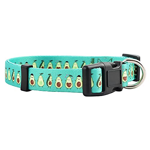 Native Pup Hundehalsband, Frühlingsmotiv, süße Sommer-Designs für Mädchen und Jungen, Avocado, Größe L von Native Pup