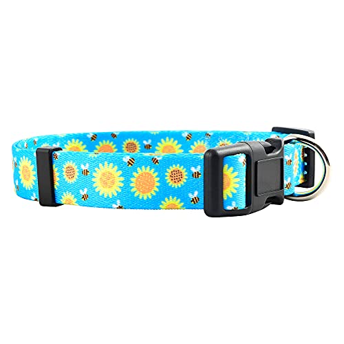 Native Pup Hundehalsband, Frühlingsmotiv, süße Sommer-Designs für Mädchen und Jungen (Sonnenblume, klein) von Native Pup