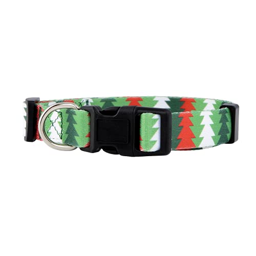 Native Pup Hundehalsband, Weihnachtsmotiv, Medium, Christmas Trees von Native Pup