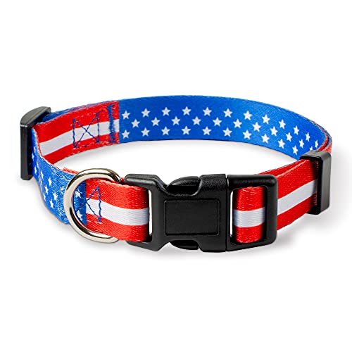 Native Pup Hundehalsband mit amerikanischer Flagge (klein, Flagge I) von Native Pup