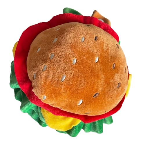 Natudeco Hamburger-Haustier-Kopfbedeckung, Burger-förmige Haustiermütze, Hamburger-Haustier-Stirnband, Hamburger-Haustier-Outfit, verstellbar für Katze, Hundekostüm, dekorative (L) von Natudeco