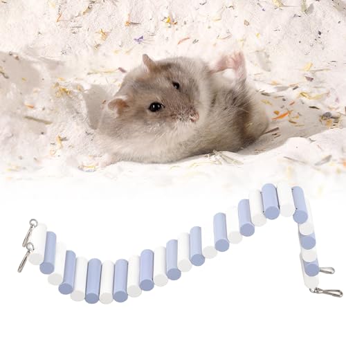 Natudeco Hamster-Kletterleiter, biegbare Hamsterbrücke, Spielzeug aus Kiefernholz, Hamster-Bogenbrücke für Meerschweinchen, Ratten, Chinchillas, Mäuse und andere kleine Tiere (6x40cm) von Natudeco