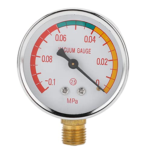 Natudeco Melkmaschinen-Manometer, Edelstahlgehäuse, digitales Vakuummessgerät, 0 bis 0,1 MPa, mehrfarbiges Design zum Messen von Luft, Wasser, Öl, Flüssigkeit von Natudeco