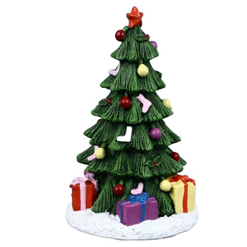 Natudeco Weihnachten Aquarium Ornament Aquarium Weihnachtskranz Kamin Baum Dekor Exquisite schöne Aquarium Handwerk Dekoration für Zuhause (Weihnachtsbaum) von Natudeco