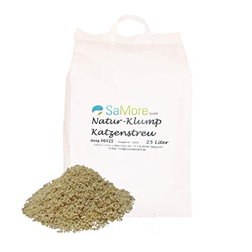 Natur Klump Katzenstreu 25 l SAMORE Power ÖKO KATZENSTREU Best KLUMPSTREU NATURSTREU Plus MAIS von Natur Klump Katzenstreu